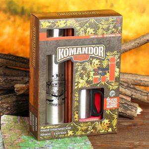 Набор «Настоящий мужчина»: термос 750 мл, кружка 200 мл, 2 шт., время сохранения тепла 24 ч Набор «Настоящий мужчина»: термос 750 мл, кружка 200 мл, 2 шт., время сохранения тепла 24 ч