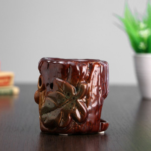 Набор подарочный 1+3, подсвечник керамический "Пень" 8*11*9 см, 3 чайные свечи Набор подарочный 1+3, подсвечник керамический "Пень" 8*11*9 см, 3 чайные свечи