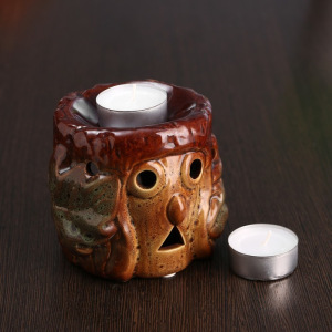 Набор подарочный 1+3, подсвечник керамический "Пень" 8*11*9 см, 3 чайные свечи Набор подарочный 1+3, подсвечник керамический "Пень" 8*11*9 см, 3 чайные свечи