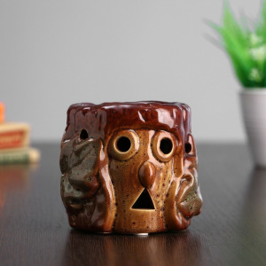 Набор подарочный 1+3, подсвечник керамический "Пень" 8*11*9 см, 3 чайные свечи Набор подарочный 1+3, подсвечник керамический "Пень" 8*11*9 см, 3 чайные свечи