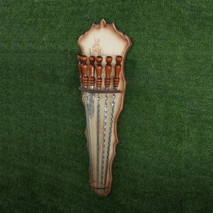 Набор подарочный 6 шампуров, нож-вилка на деревянном щите Набор подарочный 6 шампуров, нож-вилка на деревянном щите