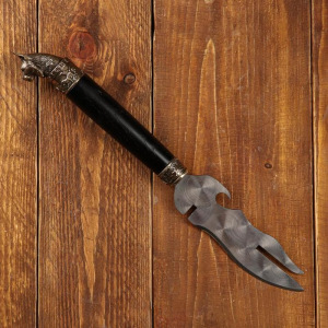 Набор подарочный 6 шампуров+нож-вилка на деревянном щите Набор подарочный 6 шампуров+нож-вилка на деревянном щите