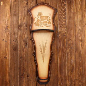 Набор подарочный 6 шампуров+нож-вилка на деревянном щите Набор подарочный 6 шампуров+нож-вилка на деревянном щите