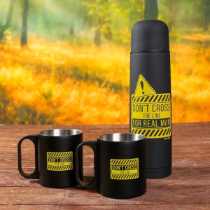 Набор "For real man", термос 500 мл, кружка 2 шт Набор "For real man", термос 500 мл, кружка 2 шт