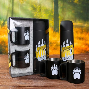 Набор "Real wild", термос 500 мл, кружка 2 шт Набор "Real wild", термос 500 мл, кружка 2 шт