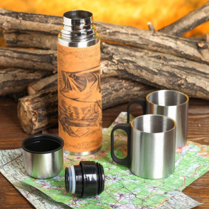 Набор «Русская рыбалка»: термос 500 мл, кружка 200 мл, 2 шт., время сохранения тепла 24 ч Набор «Русская рыбалка»: термос 500 мл, кружка 200 мл, 2 шт., время сохранения тепла 24 ч