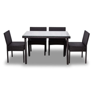 Набор садовой мебели, обеденная группа «Корсика», стол, 4 стула, искусственный ротанг Набор садовой мебели, обеденная группа «Корсика», стол, 4 стула, искусственный ротанг