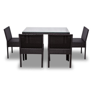 Набор садовой мебели, обеденная группа «Корсика», стол, 4 стула, искусственный ротанг Набор садовой мебели, обеденная группа «Корсика», стол, 4 стула, искусственный ротанг