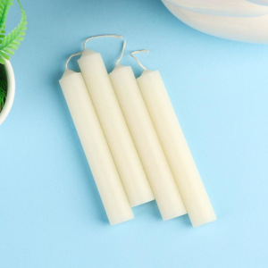 Набор свечей хозяйственных, 2,2х14,5 см, 40 гр, 4 штуки Набор свечей хозяйственных, 2,2х14,5 см, 40 гр, 4 штуки