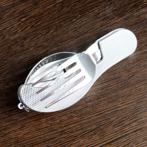 Набор туриста 4в1: нож, вилка, ложка, открывалка, рукоять рельефная Набор туриста 4в1: нож, вилка, ложка, открывалка, рукоять рельефная