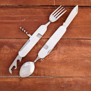 Набор туриста 6в1: 2 ножа, ложка, вилка, штопор, открывалка Набор туриста 6в1: 2 ножа, ложка, вилка, штопор, открывалка