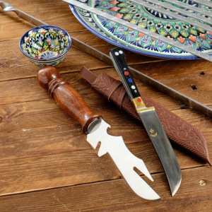 Набор узбекских шампуров 60см, + аксессуары, "Шахрисабз" 14 предм. Набор узбекских шампуров 60см, + аксессуары, "Шахрисабз" 14 предм.