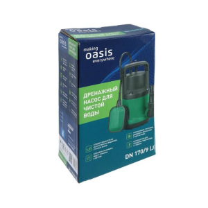 Насос дренажный Oasis DN 170/9, 400 Вт, напор 9 м, 170 л/мин Насос дренажный Oasis DN 170/9, 400 Вт, напор 9 м, 170 л/мин