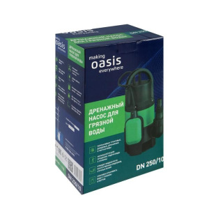 Насос дренажный Oasis DN 250/10, 880 Вт, напор 10 м, 250 л/мин Насос дренажный Oasis DN 250/10, 880 Вт, напор 10 м, 250 л/мин