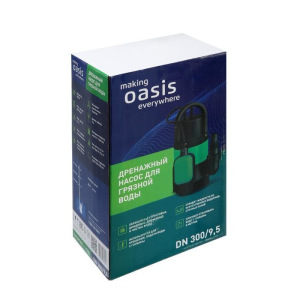 Насос дренажный Oasis DN 300/9,5, 900 Вт, напор 9,5 м, 300 л/мин Насос дренажный Oasis DN 300/9,5, 900 Вт, напор 9,5 м, 300 л/мин