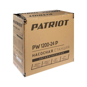 Насосная станция PATRIOT PW 1200-24 P, 1200 Вт, напор 40 м, 63 л/мин, бак 24 л Насосная станция PATRIOT PW 1200-24 P, 1200 Вт, напор 40 м, 63 л/мин, бак 24 л