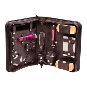 Несессер дорожный в сумке из натуральной кожи (1 персона) Несессер дорожный в сумке из натуральной кожи (1 персона)