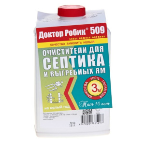 Очиститель для септика и выгребной ямы Доктор Робик 509, 798 мл. Очиститель для септика и выгребной ямы Доктор Робик 509, 798 мл.