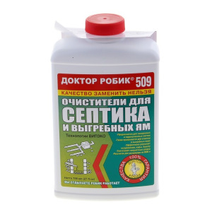 Очиститель для септика и выгребной ямы Доктор Робик 509, 798 мл. Очиститель для септика и выгребной ямы Доктор Робик 509, 798 мл.