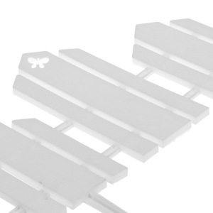 Ограждение декоративное, 25 × 170 см, 5 секций, пластик, белое, «Чудный сад» Ограждение декоративное, 25 × 170 см, 5 секций, пластик, белое, «Чудный сад»