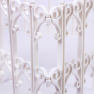 Ограждение декоративное, 25 × 180 см, 5 секций, пластик, белое, «Классика» Ограждение декоративное, 25 × 180 см, 5 секций, пластик, белое, «Классика»