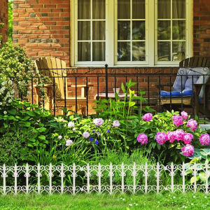 Ограждение декоративное, 25 × 180 см, 5 секций, пластик, белое, «Классика» Ограждение декоративное, 25 × 180 см, 5 секций, пластик, белое, «Классика»