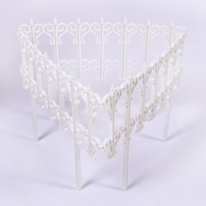 Ограждение декоративное, 25 × 180 см, 5 секций, пластик, белое, «Классика» Ограждение декоративное, 25 × 180 см, 5 секций, пластик, белое, «Классика»