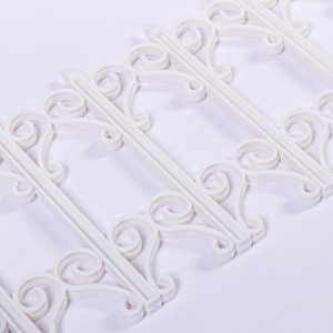 Ограждение декоративное, 25 × 180 см, 5 секций, пластик, белое, «Классика» Ограждение декоративное, 25 × 180 см, 5 секций, пластик, белое, «Классика»