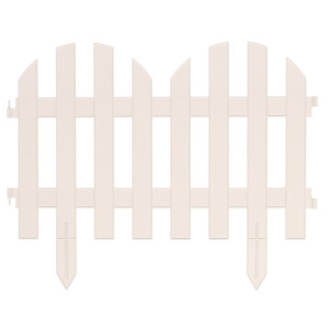 Ограждение декоративное, 28 × 300 см, 7 секций, пластик, белое Ограждение декоративное, 28 × 300 см, 7 секций, пластик, белое