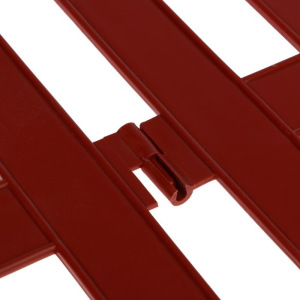 Ограждение декоративное, 28 × 300 см, 7 секций, пластик, терракотовое Ограждение декоративное, 28 × 300 см, 7 секций, пластик, терракотовое