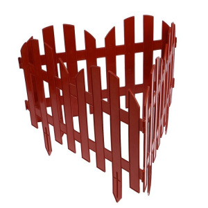 Ограждение декоративное, 28 × 300 см, 7 секций, пластик, терракотовое Ограждение декоративное, 28 × 300 см, 7 секций, пластик, терракотовое
