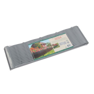 Ограждение декоративное, 29 × 230 см, 4 секций, пластик, серое, «Лоза» Ограждение декоративное, 29 × 230 см, 4 секций, пластик, серое, «Лоза»