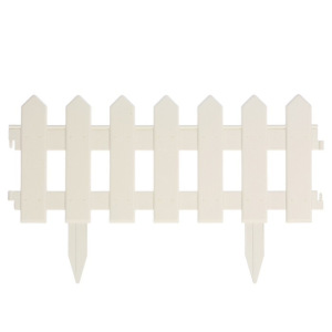 Ограждение декоративное, 30 × 196 см, 4 секции, пластик, белое, «Палисадник» Ограждение декоративное, 30 × 196 см, 4 секции, пластик, белое, «Палисадник»
