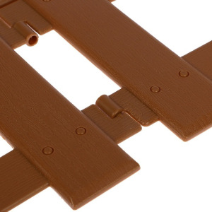 Ограждение декоративное, 30 × 196 см, 4 секции, пластик, коричневое, «Палисадник» Ограждение декоративное, 30 × 196 см, 4 секции, пластик, коричневое, «Палисадник»