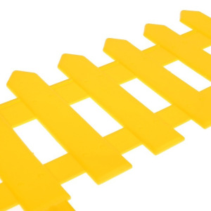 Ограждение декоративное, 30 × 196 см, 4 секции, пластик, жёлтое, «Палисадник» Ограждение декоративное, 30 × 196 см, 4 секции, пластик, жёлтое, «Палисадник»