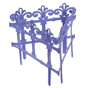 Ограждение декоративное, 33 × 267 см, 7 секций, пластик, фиолетовое, «Роскошный сад» Ограждение декоративное, 33 × 267 см, 7 секций, пластик, фиолетовое, «Роскошный сад»