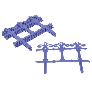 Ограждение декоративное, 33 × 267 см, 7 секций, пластик, фиолетовое, «Роскошный сад» Ограждение декоративное, 33 × 267 см, 7 секций, пластик, фиолетовое, «Роскошный сад»