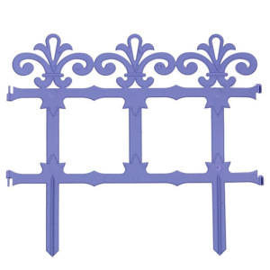 Ограждение декоративное, 33 × 267 см, 7 секций, пластик, фиолетовое, «Роскошный сад» Ограждение декоративное, 33 × 267 см, 7 секций, пластик, фиолетовое, «Роскошный сад»