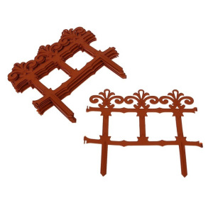 Ограждение декоративное, 33 × 267 см, 7 секций, пластик, терракотовое, «Роскошный сад» Ограждение декоративное, 33 × 267 см, 7 секций, пластик, терракотовое, «Роскошный сад»