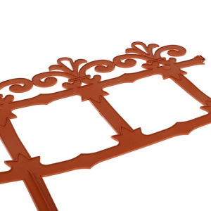 Ограждение декоративное, 33 × 267 см, 7 секций, пластик, терракотовое, «Роскошный сад» Ограждение декоративное, 33 × 267 см, 7 секций, пластик, терракотовое, «Роскошный сад»