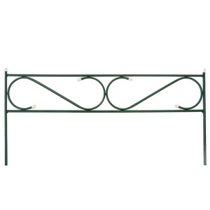 Ограждение декоративное, 37 × 410 см, 5 секций, с заглушками, металл, «Узкий» Ограждение декоративное, 37 × 410 см, 5 секций, с заглушками, металл, «Узкий»