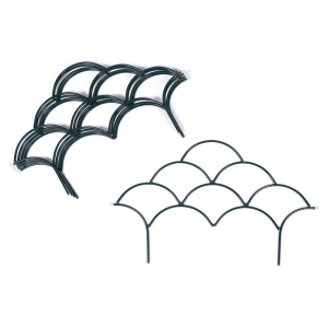 Ограждение декоративное, 54 × 335 см, 5 секций, зелёное, «Волна» Ограждение декоративное, 54 × 335 см, 5 секций, зелёное, «Волна»