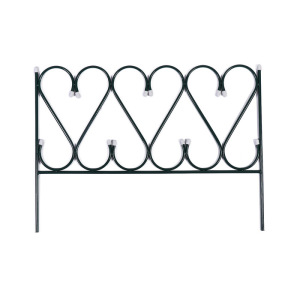 Ограждение декоративное, 54 × 340 см, 5 секций, металл, зелёное, «Изящный» Ограждение декоративное, 54 × 340 см, 5 секций, металл, зелёное, «Изящный»