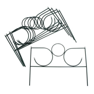 Ограждение декоративное, 55 × 340 см, 5 секций, металл, зелёное, «Сияние» Ограждение декоративное, 55 × 340 см, 5 секций, металл, зелёное, «Сияние»