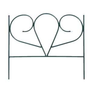 Ограждение декоративное, 66 × 330 см, 5 секций, металл, зелёное, «Волна» Ограждение декоративное, 66 × 330 см, 5 секций, металл, зелёное, «Волна»