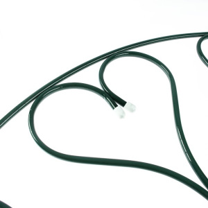 Ограждение декоративное, 69 × 410 см, 5 секций, с заглушками, металл, зелёное, «Лебедь» Ограждение декоративное, 69 × 410 см, 5 секций, с заглушками, металл, зелёное, «Лебедь»