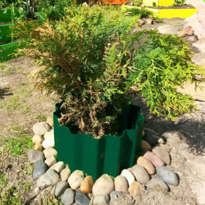 Ограждение для клумбы, 110 × 24 см, зелёное, «Волна», Greengo Ограждение для клумбы, 110 × 24 см, зелёное, «Волна», Greengo