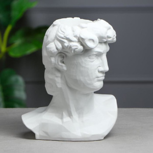 Органайзер-кашпо "Голова Давида", белый, 26 см Органайзер-кашпо "Голова Давида", белый, 26 см