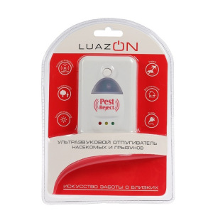 Отпугиватель насекомых и грызунов LuazON LRI-07, ультразвуковой, 200 м2, 220 В, белый Отпугиватель насекомых и грызунов LuazON LRI-07, ультразвуковой, 200 м2, 220 В, белый