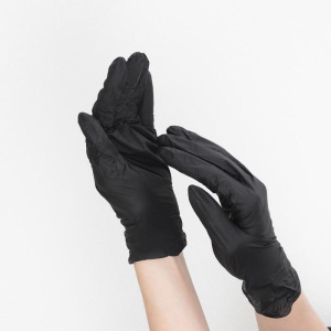 Перчатки хозяйственные нитриловые Household Gloves, текстурированные на пальцах, размер М, 3 гр, цвет чёрный Перчатки хозяйственные нитриловые Household Gloves, текстурированные на пальцах, размер М, 3 гр, цвет чёрный